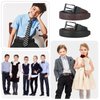 AWAYTR Reversible Kids Belts for Boys - Black and Brown Leather Belt for School Uniform Casual Jeans (80cm,Black)