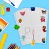 Waifairphy Shrink Plastic Sheet Kit for shrinky dinks,195PCS Shrink Art Kit Include 20 PCS Shrink Film Papers with 175 PCS Keychain Accessories for Kids Creative Craft and Keychains