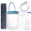 Enema Bucket Kit for Colon Cleansing with 6Pcs Enema Nozzle Tips Colon Tube Replacement, Coffee Enema kit for Constipation Detox 6ft Silicone Tubing Hose Home Shower Enema Intestinal Rinser Irrigator