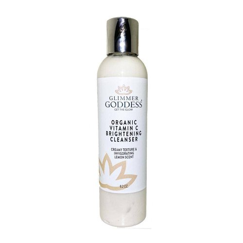 GLIMMER GODDESS Organic Anti-Aging Facial Cleanser with Vitamin C and E, 8 oz