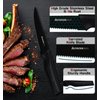 Astercook Steak Knives, Steak Knives Set of 8, Dishwasher Safe High Carbon Stainless Steel Serrated Steak Knife, Black