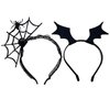 Comelodiant 2PCS Halloween Headband for Women Spider Web Hairband Bat Headband for Halloween Party Costume Accessories