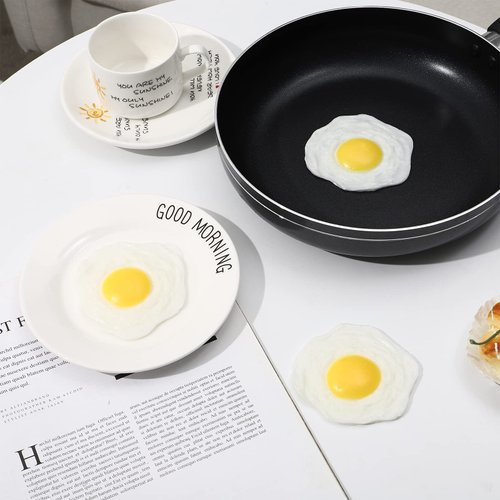 NUOBESTY Aesthetic Rug 3pcs Easter Stress Toys Artificial Fried Egg Fake Fried Egg Novelty Squeeze Toys for Kids Children Birthday Easter Party Favors Semi Circle Bath Mat