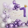 40 Inch Purple Number 5 & Mini Crown Balloon for Birthday Party Decorations, 5th Birthday Party Decorations Purple Theme Party Balloons Decorations Supplies