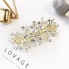 E EMZHOLE Luxury Hair Barrettes Crystal Flower Hairpin Spring Clip Baroque Alloy Bridal Bridesmaid Headdress