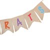 Sscon Congrats Burlap Banner Congratulation Party Bunting Banners Grad Decoration Graduation Gifts Party Supplies