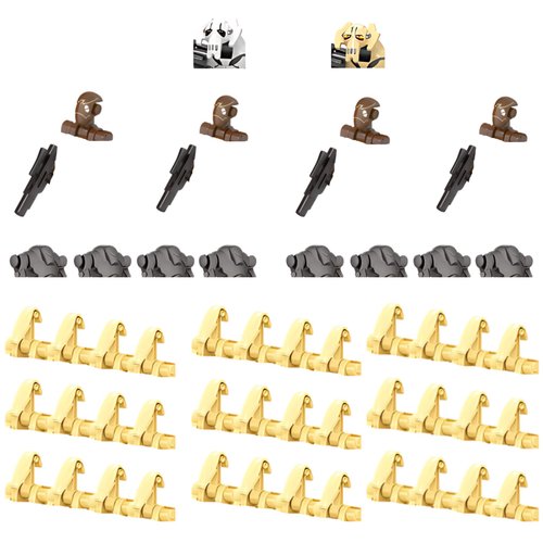 50-Piece Pack Battle Soldiers, Action Figure Soldiers with Weapons, Clone Army Building Blocks Compatible with Other Sets, Gift for Kids Boys