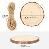 Falling in Art 2.3-3.1 Inches Natural Wood Slices Set for Crafts - 25Pcs Round Wood Discs with Pre-drilled Hole for DIY Projects, Christmas Ornaments and Wedding Decoration