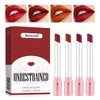 4 Colors Matte Lipstick, Lip Tint Lip stain, Labiales Mate Velvet Lipstick 24 hours Long Lasting & Waterproof Tube Lipstick, Red Moisturizer Smooth Lip Stick Cosmetic
