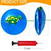 Hymaz 9 Inch 5 Pcs Bouncy Balls for Toddlers, Rubber Inflatable Bouncy Balls for Kids Ball Games, Soft Dinosaurs Sensory Balls with Pump for Indoor Outdoor Beach Playground Backyard Pool Class Games