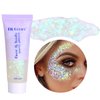 White Body Glitter,Festival Party Mermaid Body Glitter White Face Glitter Gel,Sparkly Chunky Body Glitter,Glitter White Face Paint,Body Glitter for Women Kids,Holography Sequins Glitter Makeup