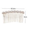 Duehut Hair Comb, 2 PCS 8-Flower Alloy Rhinestone Bridal Hair Pins Hair Clips Women Wedding Headpiece for Bride Bridesmaids, Metal, Gold