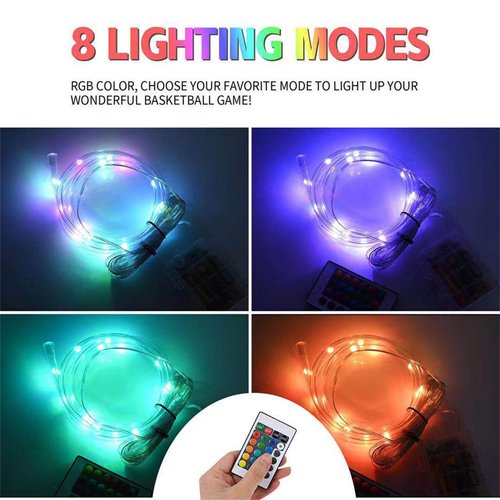 Led Lights Basketball Hoop,Remote Control Basketball Rim LED Light,Super Led light with 16 Colors , Waterproof,Super Bright to Play at Night Outdoors ,Good Gift for Kids Training and playing at night