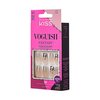 KISS Voguish Fantasy Halloween Nails, Black & Silver, Medium Length, Coffin Shape, Pink Gel Nail Glue (2g), Mini Nail File, Manicure Stick, & 28 Fake Nails
