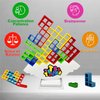 ZUNNIES Tetra Tower Game Balance Stacking Blocks 48 Pcs,Tetra Tower Stack Game Develops Dexterity, Patience and Perfect Choice for Family Game & Parties
