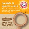 Arm & Hammer for Pets Barkies Ring Compressed Wood Collection, 5.5 Inch Peanut Butter Flavored Wood Blend Chew Toy for Dogs | Faux Stick, Splinter-Free, Safer & Durable Alternative to Chewing Sticks
