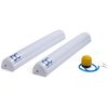 Delta Children Inflatable Bed Rails for Toddlers & Kids with Foot Pump (2 Pack) - Leak-Proof Portable Guardrails Great for Travel or at Home, White
