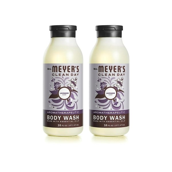 MRS. MEYER'S CLEAN DAY Body Wash, Lavender 16 Fl Oz (Pack of 2)