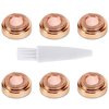 Facial Hair Remover Replacement Head, 6pcs Replacement Blades for Gen 1 Finishing Touch Flawless Facial Hair Removal Tool for Face (Rose Gold)