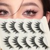 Andy's Orchids Cosplay Manga Lashes, Japanese Anime Eyelashes 3D Thick Fluffy Fake Eyelash Natural Look Eyelashes Little Devil Spiky Eye Lash Extensions 5 Pairs