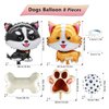 8 Pcs Dog Balloon 28 Inch Corgi Husky Puppy Foil Balloons Dog Paw Balloon Paw Print Balloons Dog Balloons for Puppy Birthday Party Decorations Dog Birthday Party Supplies