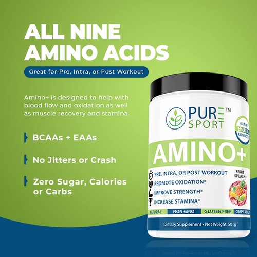 PURE Amino Blend All Nine Essential Amino Acids BCAA