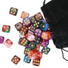 YOUSHARES 50 Pack D6 Game Dice Set with Pouch - 16mm Two Color 6 Sided Dice, Perfect Table Games Dice for Tenzi, Yahtzee, DND MTG RPG War Games
