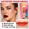 CAHIUYOA 5PCS Matte Liquid Lipstick Set Ruby Dark Brown Red Lip Tint Stain Lip Gloss Set for Women Velvet Long Lasting Waterproof Lipstick Lip Makeup Sets 05
