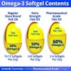 Icelandic Fourmula Quadruple Strength Omega-3 Fish Oil 3000mg High DHA & EPA 90 Softgels