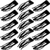 32 Pieces Hair Clips Set - 3 Prong Double Grip Metal Barrettes, Hair Comb Accessories for Women, Girls Hair Accessories (Black)