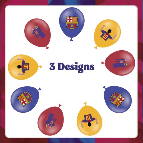 Soccer Theme Birthday Party Decorations, Barcelona Balloons for Party Favors, Messi Birthday Party Supplies