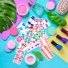 DANNEASY 16 Sheets Ombre Nail Polish Stickers Full Nail Wraps Stick on Nail Polish Strips Gel Nail Strips Self Adhesive Fingernail Sticker Nails for Women with Nail File, Cuticle Stick