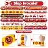 48 Fire Truck 24PCS Fire Truck Temporary Tattoos Sticker 24PCS Slap Bracelets Perfect for Themed Birthday Party Favors Baby Showers or Classroom Rewards Ideal Decor and Gifts for Girls and Boys