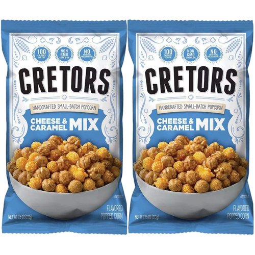 G.H. Cretors The Mix Popped Caramel & Real Cheddar Cheese Pop Corn, 7.5 Ounce (Pack of 2)