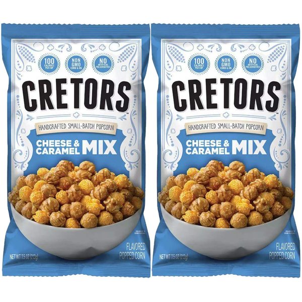 G.H. Cretors The Mix Popped Caramel & Real Cheddar Cheese Pop Corn, 7.5 Ounce (Pack of 2)