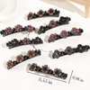 12PCS Sparkling Crystal Stone Braided Hair Clips for Women and Girls, Easily Braided Hair Clips Hair Bands, Shiny Rhinestone Hair Clip, Chopped Hairpin Duckbill Clips