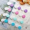 QVVQ 12PCS Contact Lens Case, Colorful Contact Lens Box Left/Right Eyes Holder Container, Outdoor Mini Contact Lens Soak Storage Kit for Travel&Home.
