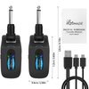LOTMUSIC 2.4GHZ Wireless Guitar System, Rechargeable Digital Wireless Guitar Transmitter Receiver with 4 Channels and Over 10 Hours Long Battery Endurance for Electric Guitar Bass