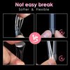 Ranrose Long Straight Nails Tips,240PCS Full Cover Soft Gel Nail Tips for Acrylic Nails Professional 12 Size Pre-shaped XXL Straight Shape False Nail Half Matte Fake Nail for Press On Nail Extensions