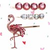LALAFINA 3pcs Flamingo Crystal Pin Clips Rhinestone Hair Clips Elegant Accessories Acrylic Resin Hair Clips Styling Hair Barrettes Tools Hair Pins Decorative for Women Girls