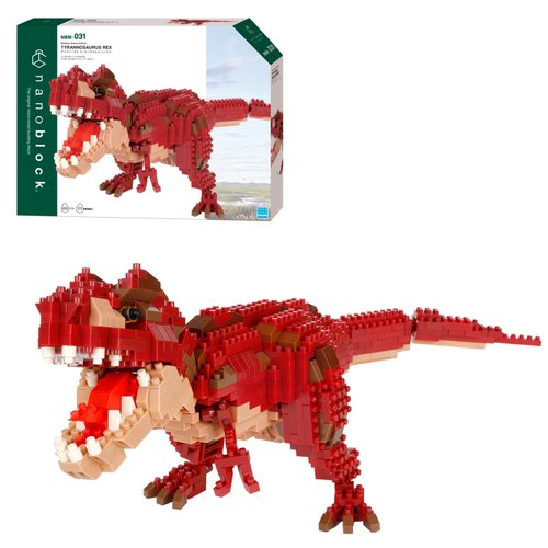 nanoblock - Dinosaurs - Dinosaur Deluxe Edition Tyrannosaurus Rex, Advanced Hobby Series Building Kit