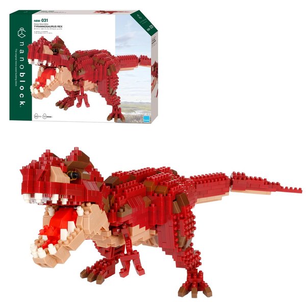 nanoblock - Dinosaurs - Dinosaur Deluxe Edition Tyrannosaurus Rex, Advanced Hobby Series Building Kit