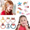 ONECOCOA Hair Accessories Set for Girls: Jewelry Box, Hair Clips, Barrettes, Ties, Bows - Teen Girl Gift for Ages 4-12 (Pink)