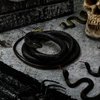 9 Pieces Rubber Snakes Realistic Fake Snake Black Snakes for Pranks, Scary Games, Novelty Party Favors (Black)