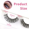 Russian Strip D Curl Lashes, Flu-ffy 18mm Fake Faux Mink Lashes that Look Like Extensions Curly Volume Wispy Eyelashes Natural Look 7 Pairs Pack(7P-E11)