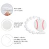 Baby Sports Ball Teething Toys,Food Grade Silicone Teether with One-Piece Pacifier Clip Holder,Shower Gift,Teething Pain Relief for 3 Months+ Boy and Girl,BPA Free,Freezer Safe. (Baseball)