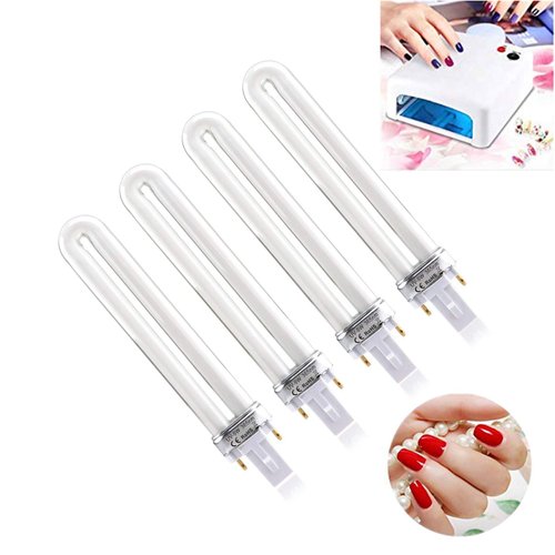 XICHEN 4 PCS/Set Light Bulbs Replacement 9W UV 365nm Lamp Bulb Tube for Nail Art Dryer UV Lamp Light