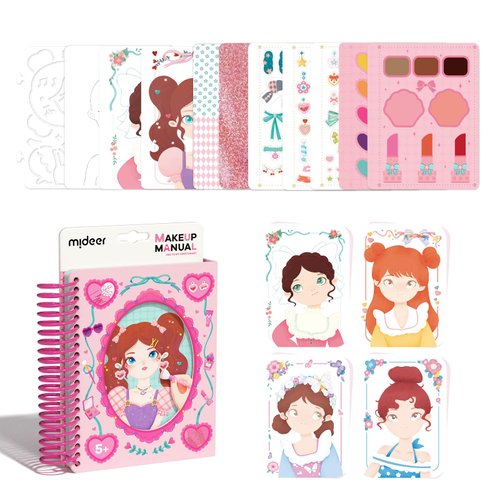MiDeer Fashion Design Sketchbook with Watercolor Painting, Princess Dress-up Activity Book with S...