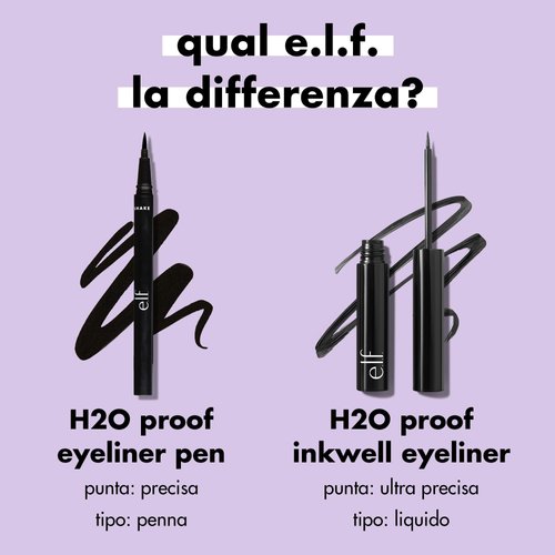 e.l.f. H2O Proof Inkwell Eyeliner Pen, High-pigment, Waterproof Liquid Eyeliner, Delivers A Matte Finish, Vegan & Cruelty-free, Film Noir