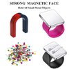 Magnetic Wristband for Hair Stylist, 4 Pieces Hair Braiding Tool with Edge ＆Teasing Brush, Rat Tail Comb, Braider Wristband for Black Hair, Daily Silicone Sewing Pincushion (Black)